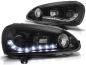 Preview: LED Tagfahrlicht Design Scheinwerfer für VW Golf 5 03-09 schwarz